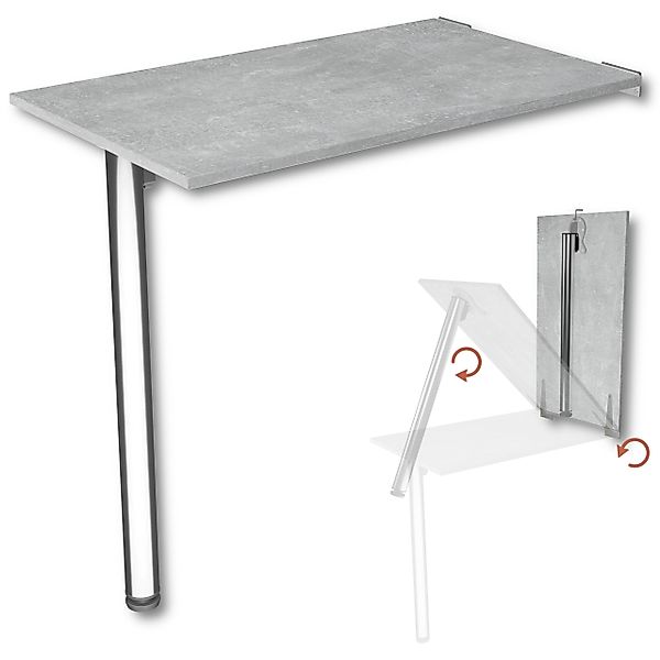 KDR Produktgestaltung Klapptisch 80x50 Wandklapptisch Esstisch günstig online kaufen