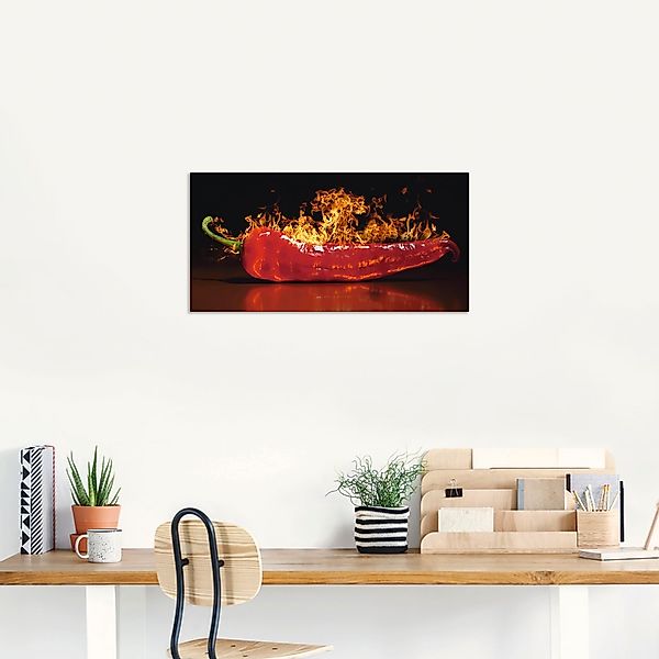Artland Wandbild "Roter scharfer Chilipfeffer", Lebensmittel, (1 St.), als günstig online kaufen