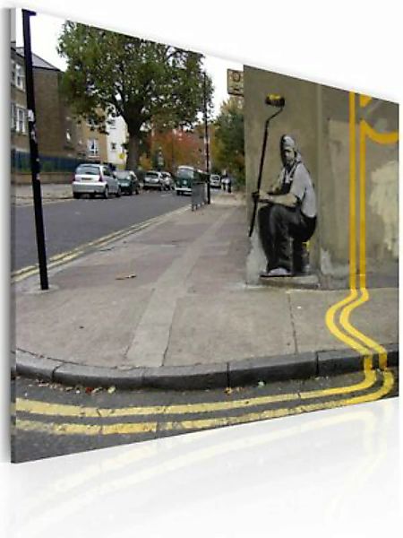 artgeist Wandbild Gelbe Blume (Banksy) mehrfarbig Gr. 60 x 40 günstig online kaufen