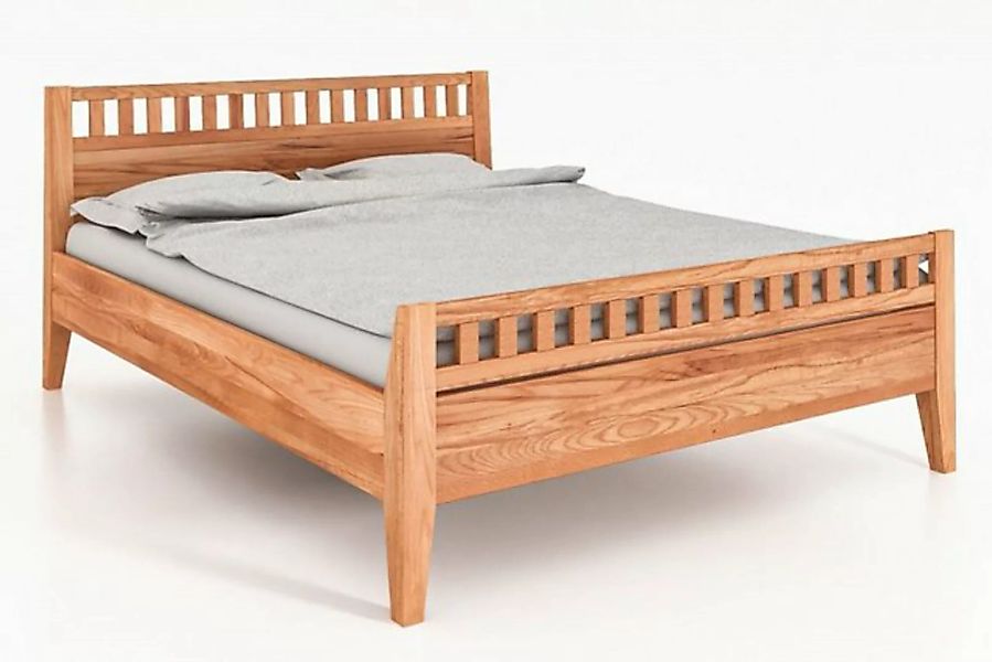 byoak Bett ODYS 160 x 200 aus Massivholz, mit Holzkopfteil, Naturgeölt günstig online kaufen