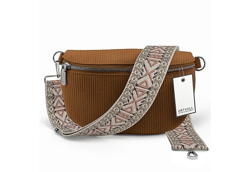 ARTVALL Umhängetasche Cord Handtasche Brusttasche Crossbody Bag Braun (Tasc günstig online kaufen