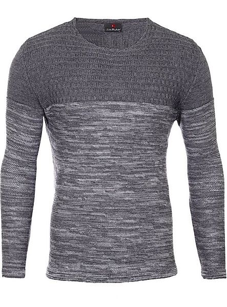Reslad Strickpullover Reslad Strickpullover Herren-Pullover Melange Colorbl günstig online kaufen