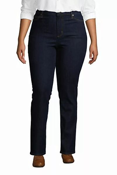 Straight Fit Öko Jeans Mid Waist in großen Größen, Damen, Größe: 50 28 Plus günstig online kaufen