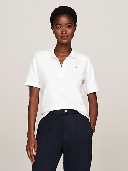 Tommy Hilfiger Poloshirt "1985 REG PIQUE POLO" mit Logo-Stickerei, Seitensc günstig online kaufen