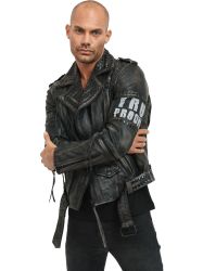 trueprodigy Lederjacke Dwayne mit Nieten, Print günstig online kaufen