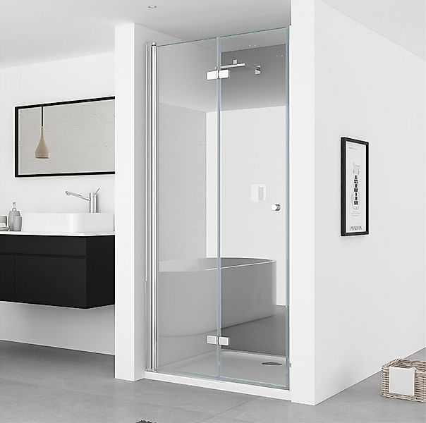 IMPTS Dusch-Falttür Nischentür Duschkabine Duschabtrennung Duschtür, 75x185 günstig online kaufen