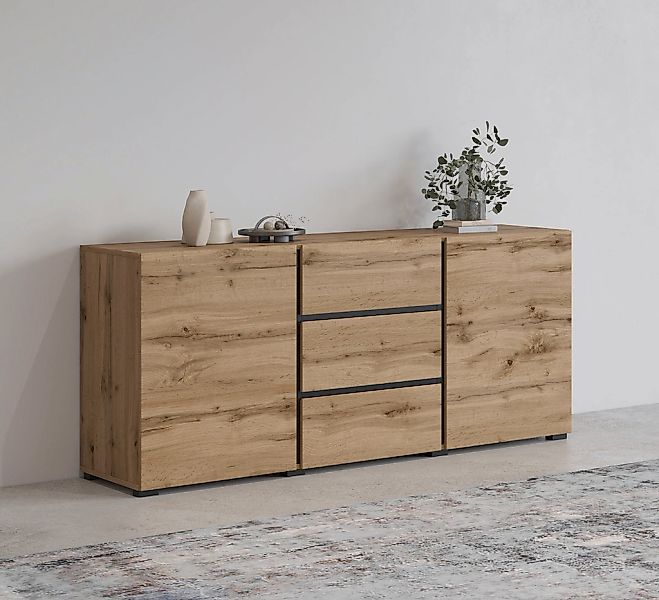 INOSIGN Sideboard "Cross, Breite 150 cm, moderne grifflose Kommode, 2Türen/ günstig online kaufen