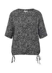 s.Oliver Kurzarmbluse Bluse Gemusterte Shirt-Bluse mit günstig online kaufen