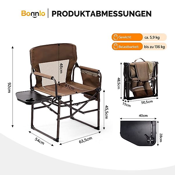 VINGLI Campingstuhl faltbar – Strandstuhl, Klappstuhl günstig online kaufen