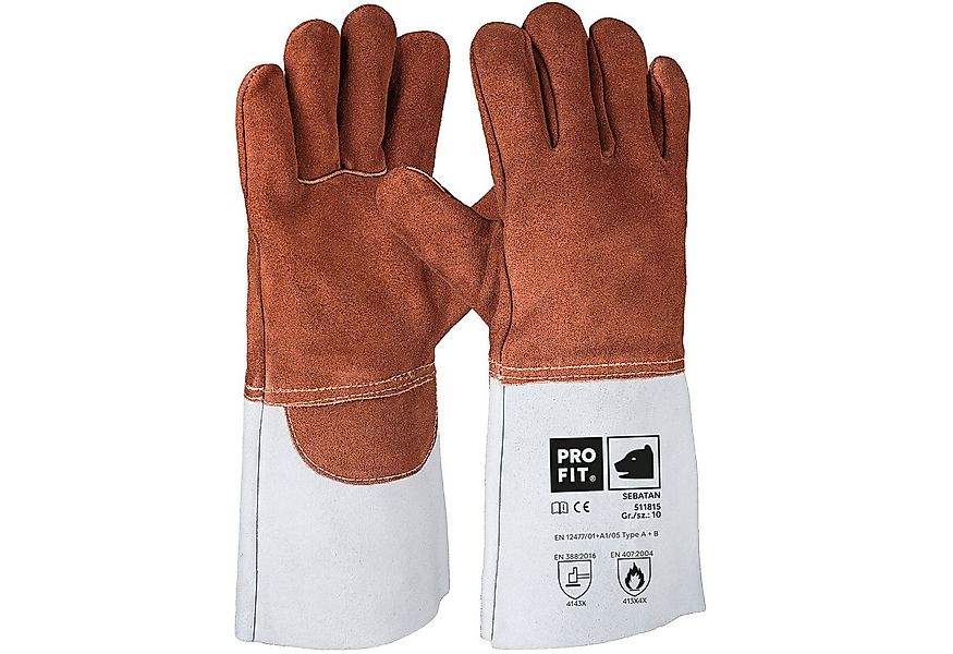 PRO FIT by Fitzner Hitzeschutzhandschuhe aus Sebatanleder, Arbeitshandschuh günstig online kaufen