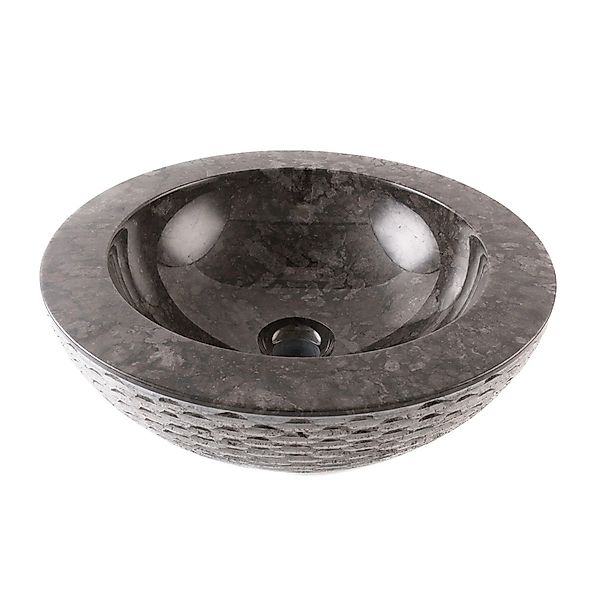 Wohnfreuden Andesit Waschbecken 40 cm Schwarz Rund günstig online kaufen