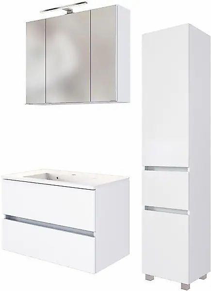 welltime Badmöbel-Set »Welltime Möbel Baabe Waschtisch-Set 3tlg. oder 5tlg. günstig online kaufen