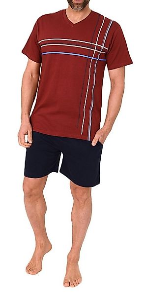Normann Pyjama Herren Shorty Schlafanzug kurzarm mit Frontprint - auch in Ü günstig online kaufen