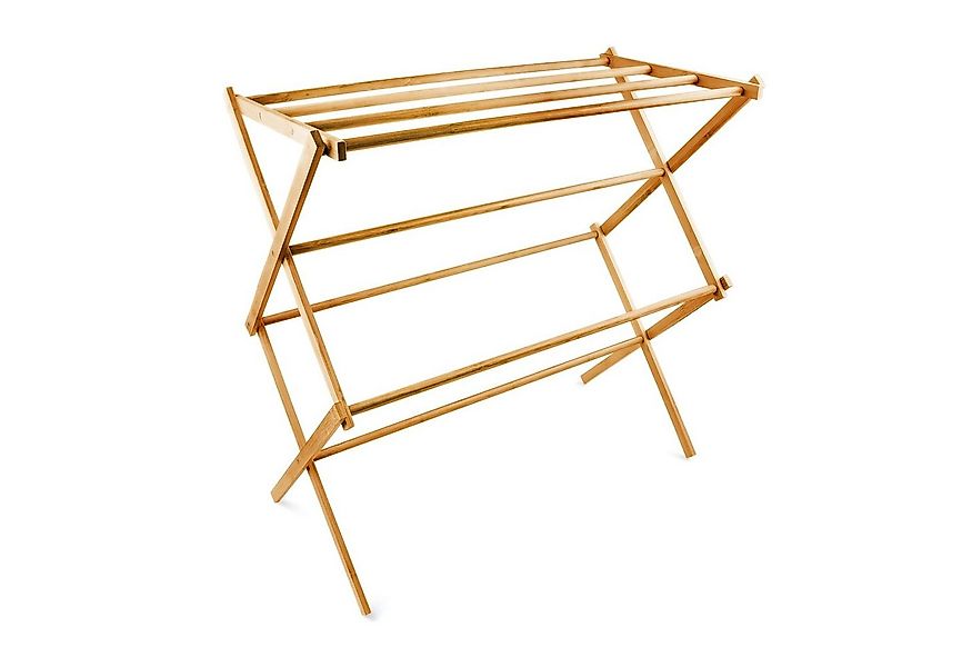 relaxdays Wäscheständer Handtuchhalter Bambus faltbar günstig online kaufen