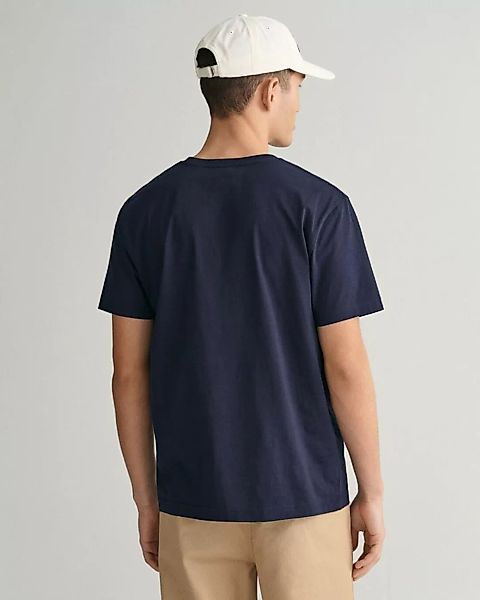 Gant T-shirt Shield Logo Navy - Größe 4XL günstig online kaufen
