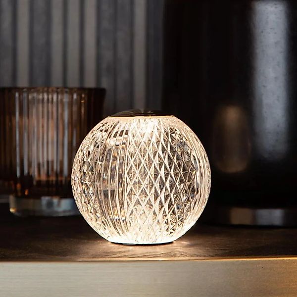 LED Akku Tischleuchte Cintra in Transparent und Gold 2W 123lm günstig online kaufen