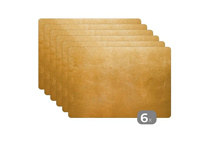 MuchoWow Platzset Gold - Luxus - Abstrakt, (6-St), Platzsets, Tischset, Abw günstig online kaufen