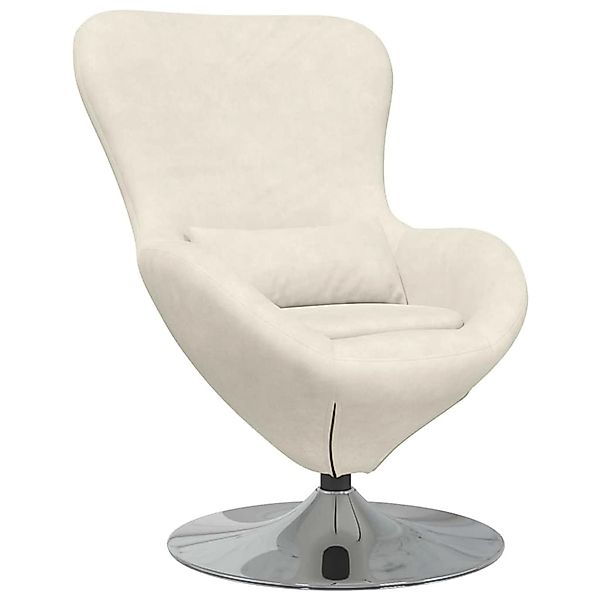vidaXL Eiersessel Creme 63 x 73 x 90 cm Samt 42002733 günstig online kaufen