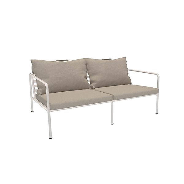 Outdoor 2-Sitzer Sofa AVON weiß Asche günstig online kaufen