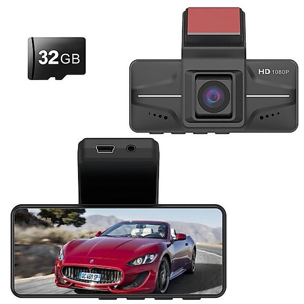 RWEUOQ 1080P HD Dashcam mit 32GB SD Karte, 3.5-Zoll-IPS-Bildschirm Dashcam günstig online kaufen