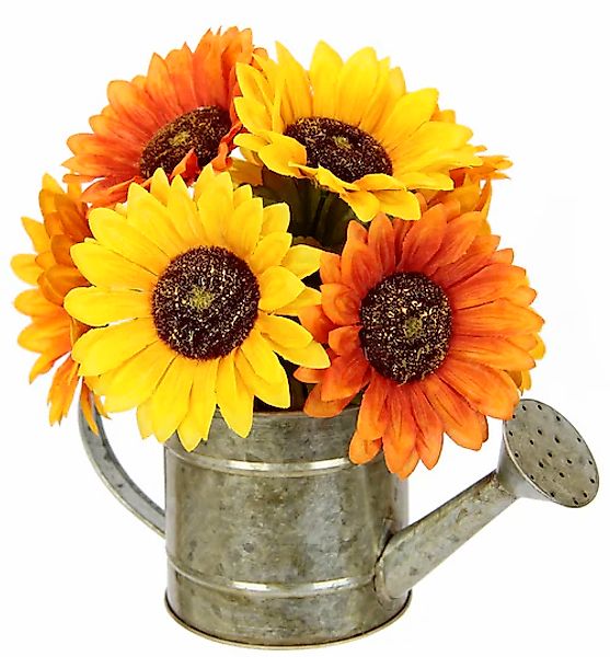 I.GE.A. Kunstblume »Sonnenblumen in Gießkanne«, Herbstgesteck Herbstliche B günstig online kaufen