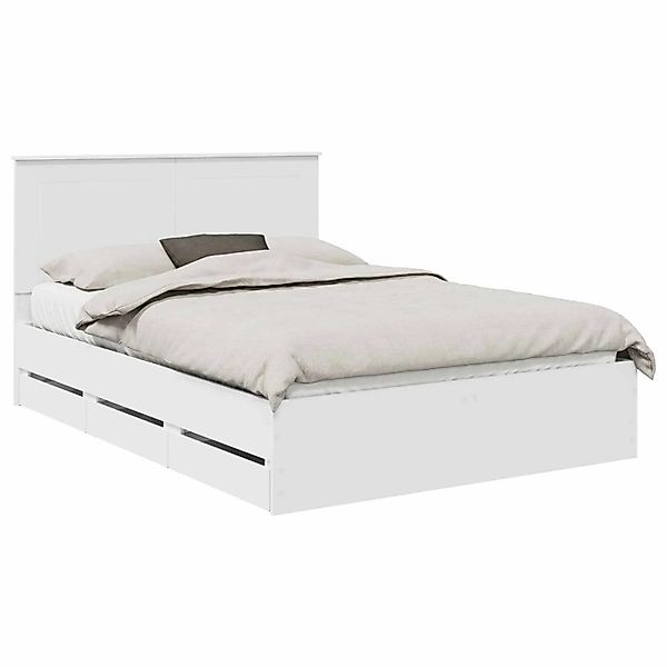 vidaXL Bettrahmen mit Schubladen Weiß 150 x 200 cm Ingenieurs Holz 3409447 günstig online kaufen