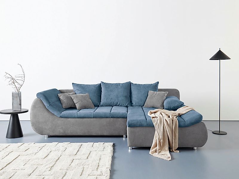 INOSIGN Ecksofa "Imola, elegant und modern, aktuelle Steppung im Sitz, bequ günstig online kaufen