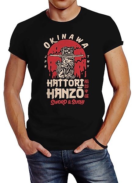 Neverless Print-Shirt Herren T-Shirt Hattori Hanzo günstig online kaufen