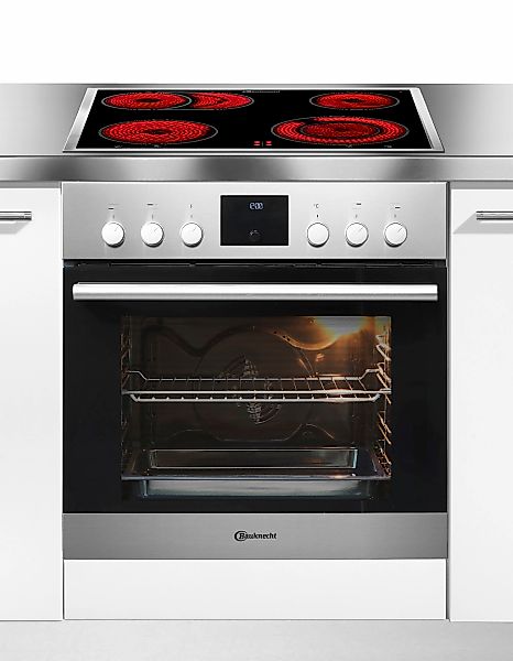 BAUKNECHT Elektro-Herd-Set "HIR4 EP8V PT" Pyrolyse-Selbstreinigung Bräterzo günstig online kaufen