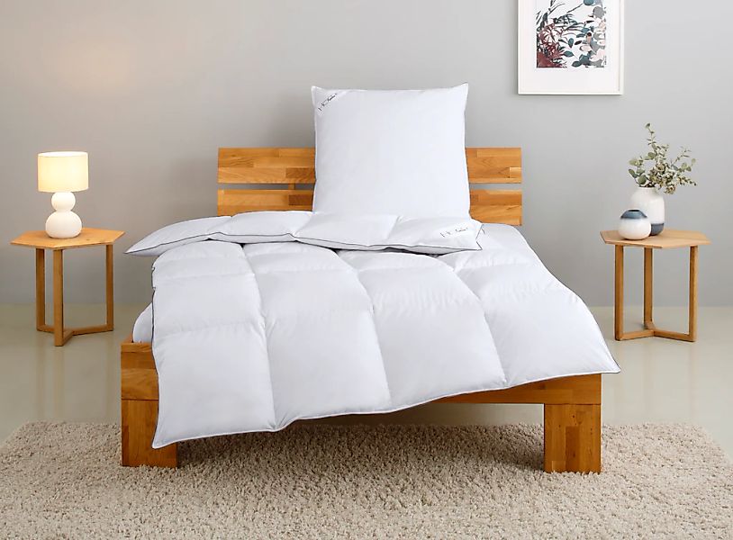 Home affaire Daunenbettdecke + Kopfkissen "TAMINS, Bettdecke 135x200 cm und günstig online kaufen