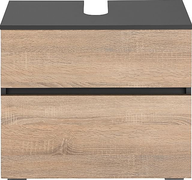 Home affaire Waschbeckenunterschrank "Wisla" Siphonausschnitt, Push-to-open günstig online kaufen