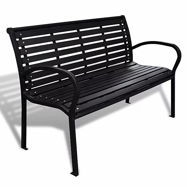 furnicato Gartenbank 125 cm Stahl und günstig online kaufen