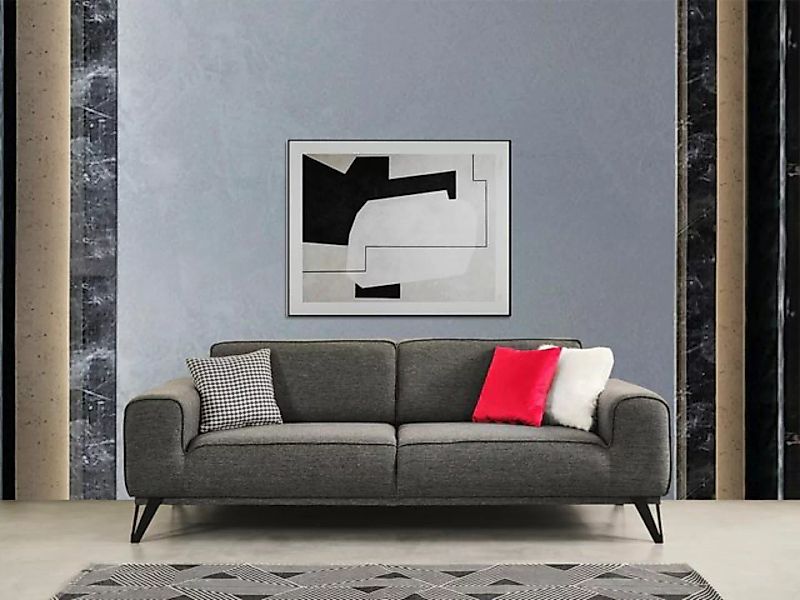 JVmoebel 3-Sitzer Grau 3-Sitzer Stoffsofa Modern Design Wohnzimmer Textil S günstig online kaufen