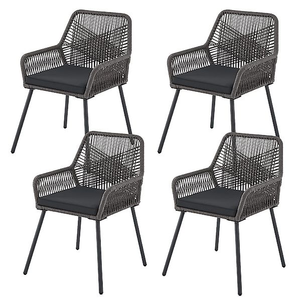 Juskys Gartenstuhl Kastos (4 St), Gartenmöbel günstig online kaufen