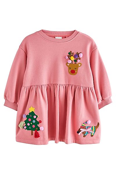 Next Jerseykleid Sweatshirt-Kleid mit Zierdetails (1-tlg) günstig online kaufen