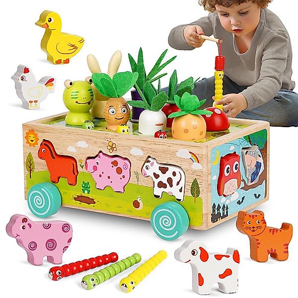 CLTYQ Lernspielzeug Holz Steckspiel Spielzeug ab günstig online kaufen