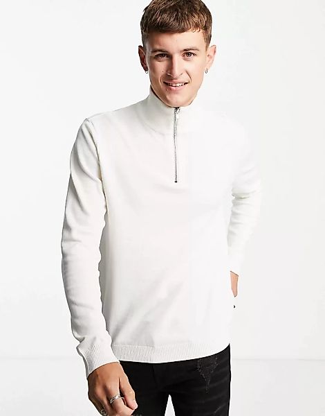 Jack & Jones Basic Halber Reißverschluss Sweater 2XL Dark Grey Melange günstig online kaufen