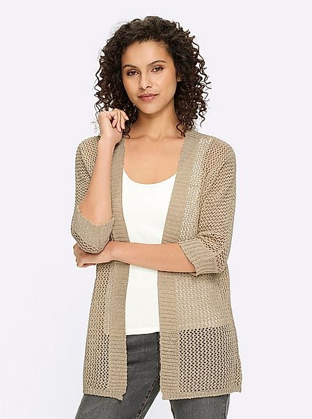 heine Strickjacke Strickjacke 3/4-Arm Ajour günstig online kaufen