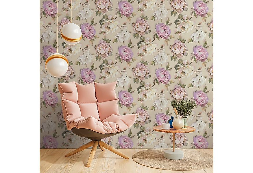 A.S. Création Vliestapete PintWalls II Blumen-Tapete Mustertapete Rosen Blu günstig online kaufen