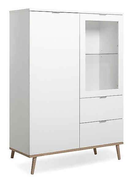 Highboard GOETEBORG 53 von Finori Weiß / Sonoma Eiche günstig online kaufen