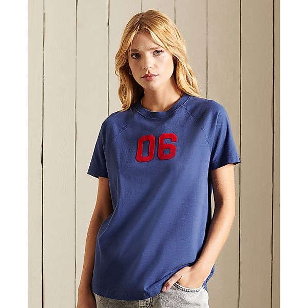 Superdry Vintage Logo Ac Raglan Kurzarm T-shirt XS Frontier Blue günstig online kaufen