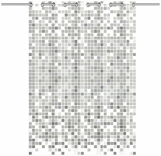 Eisl Duschvorhang Mosaik GRAU Breite 180 günstig online kaufen