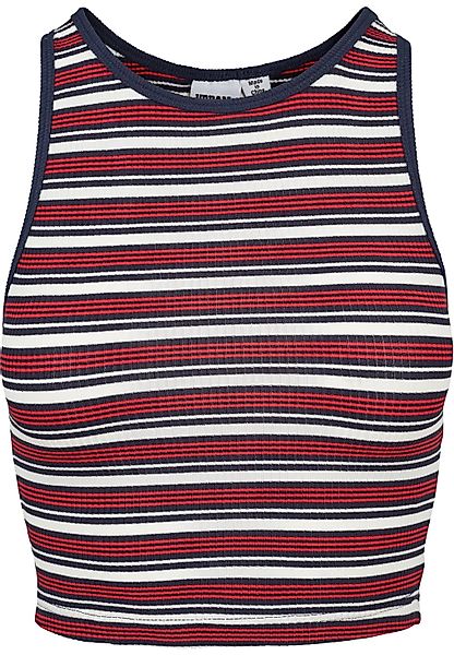 URBAN CLASSICS Muskelshirt "Urban Classics Damen Ladies Rib Stripe Cropped günstig online kaufen