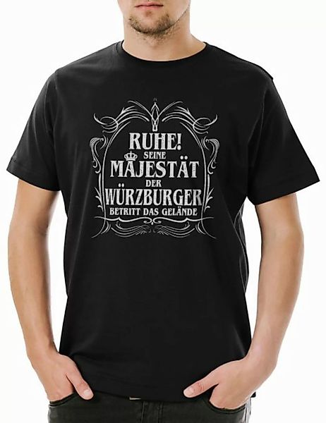 Urban Backwoods Print-Shirt Seine Majestät Der Würzburger Herren T-Shirt Ma günstig online kaufen