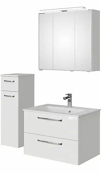 Saphir Badmöbel-Set »Badmöbel-Set Trentino 3-tlg Mineralmarmorwaschtisch LE günstig online kaufen