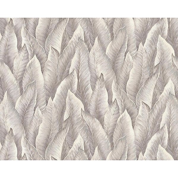 EDEM 420ST24 Präge Tapete Floral glitzernd Grau Beige-Grau Silber 1,06 m x günstig online kaufen