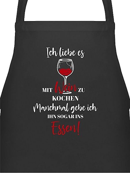 Shirtracer Kochschürze Ich liebe es mit Wein zu kochen, (1-tlg), Kochschürz günstig online kaufen