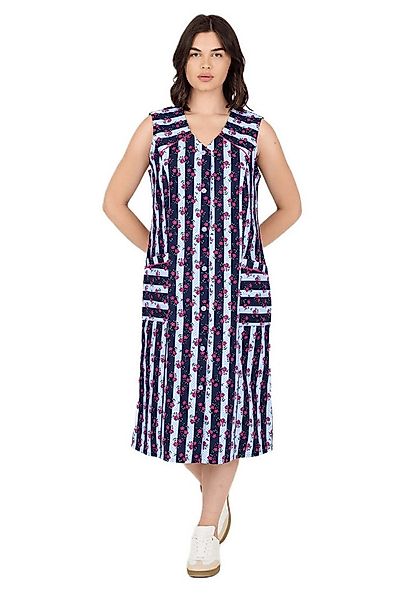 Phistan Tunikakleid Kittel mit Knöpfen – Blumenmuster günstig online kaufen