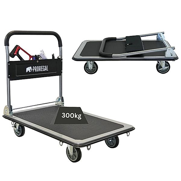 PROREGAL Klappbarer Profi-Transportwagen BIG RHINO 300 Werkzeugtasche & 6 S günstig online kaufen