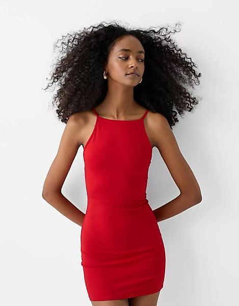 Bershka Mini-Neckholderkleid Damen Xs Rot günstig online kaufen